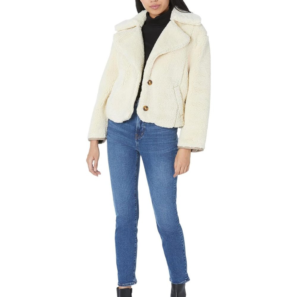 Free People Joplin Faux Fur Teddy Jacket XL NWT 🧸